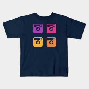 Insta Sunset Cameras Kids T-Shirt